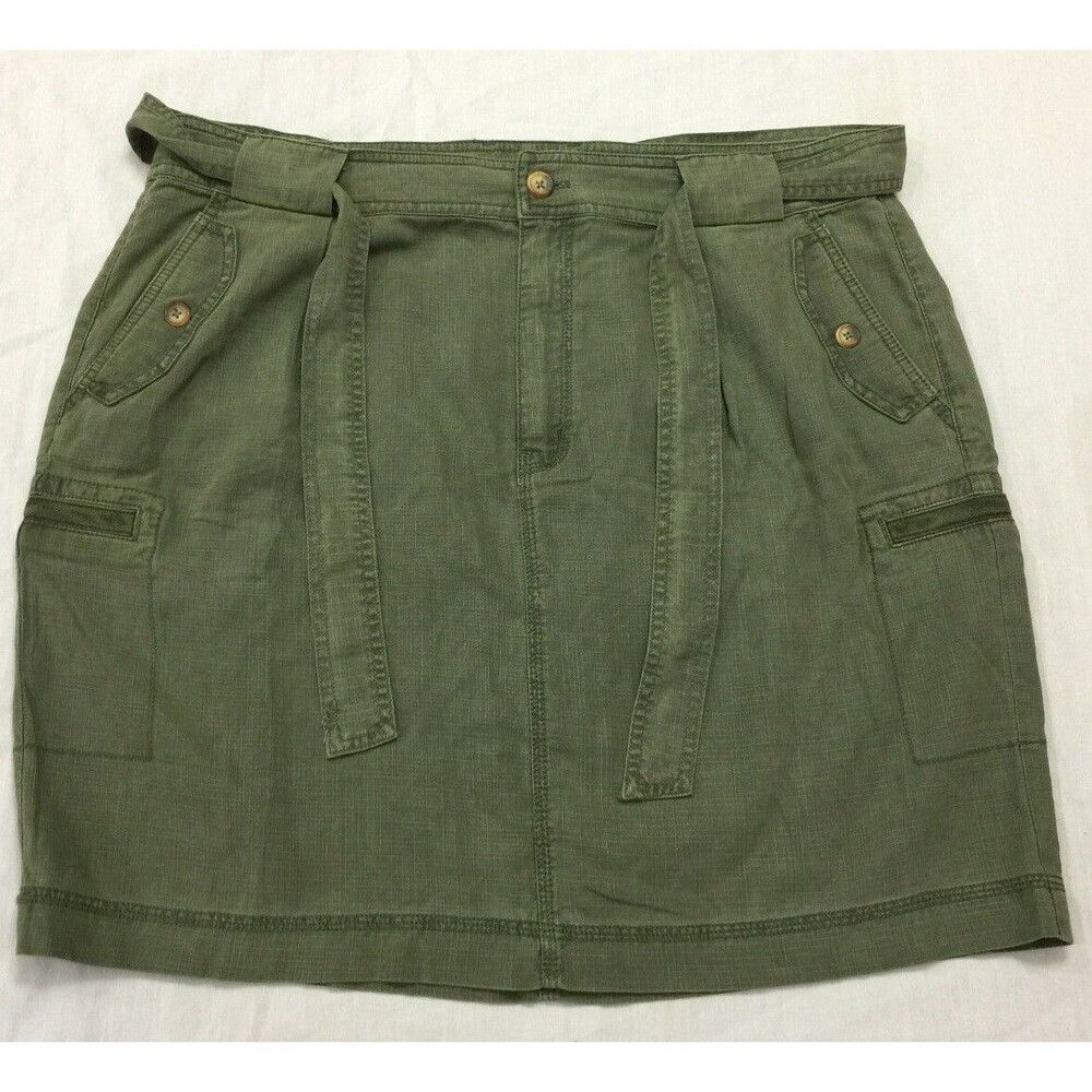 ORVIS WOMENS BELTED CARGO SKIRT SIZE 16